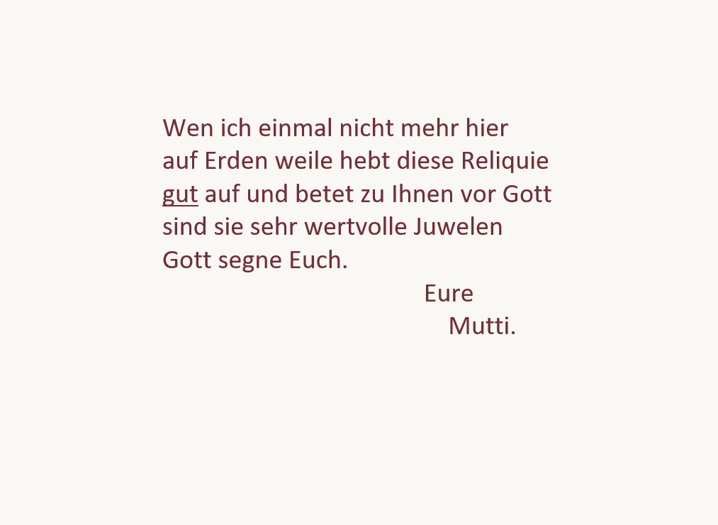 Brief - Transkription